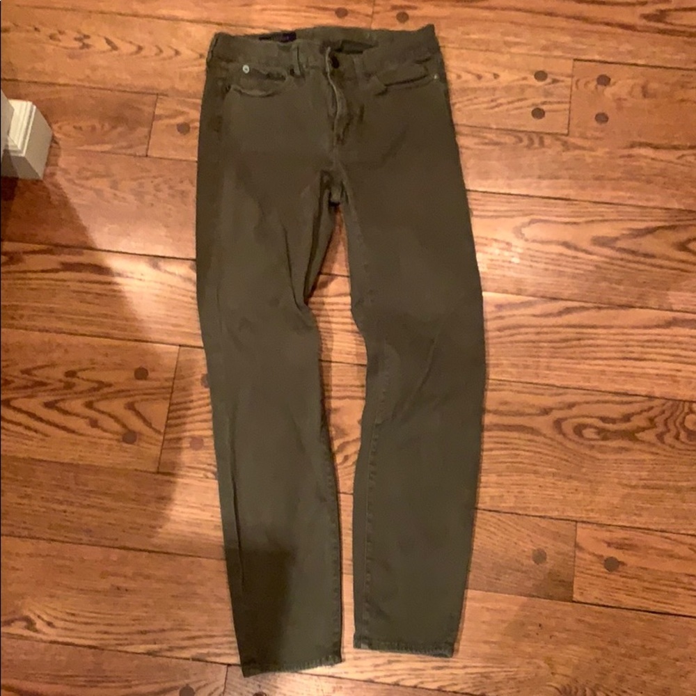 Jcrew Toothpick Olive Pants
